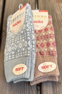 38205 vzor ponožky termo froté