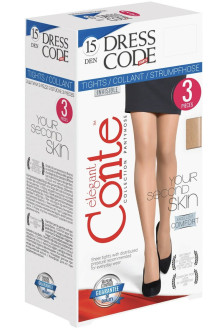 DRESS CODE punčocháče 15den 3ks Conte