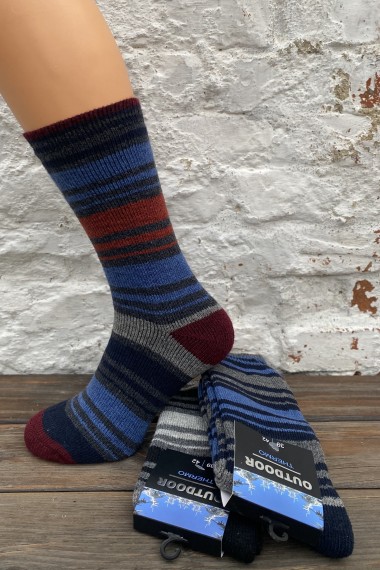 Warm socks patterned 20662