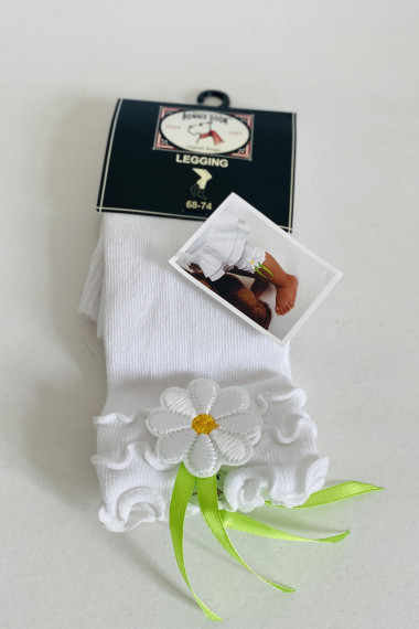 Dětské capri legíny s kytičkou