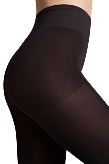 VELOUR TOP punčocháče široký lem v pase